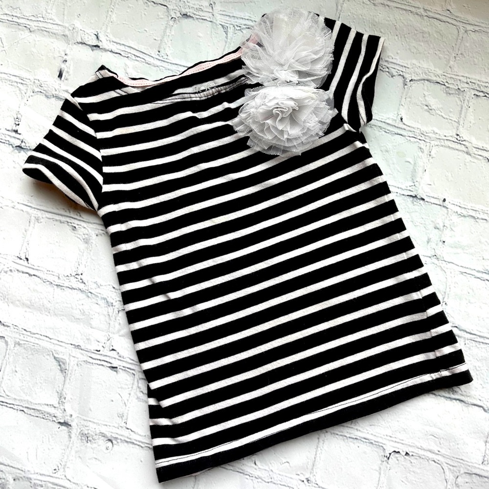 Joe Fresh Striped Tee with Flowers